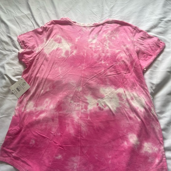 Pink and Black Tie-Dye Short Sleeve Tee - Picture 5 of 7